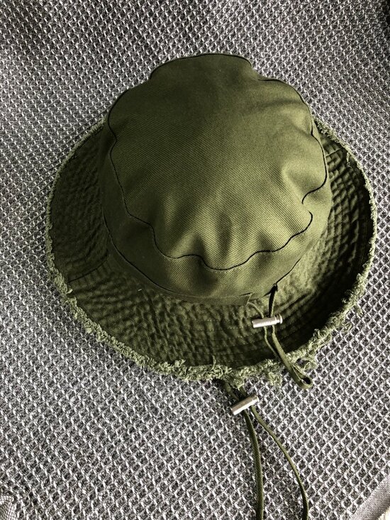 Jacquemus\' Embellished Frayed Cotton-Twill Bucket Hat main image 6